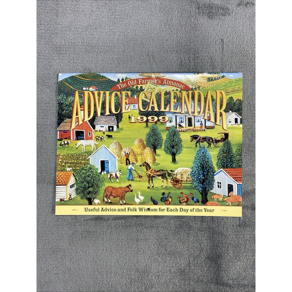 Vintage The Old Farmer's Almanac Calendar of Everyday Advice 1999 Rare Very Good